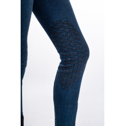 Kinder-Reithose Aymee Denim mit Silikon-Besatz HKM Dunkelblau Kinder-Reithose Aymee Denim mit Silikon-Besatz HKM Dunkelblau