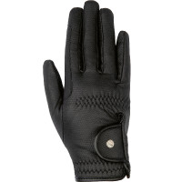 Grip-Style-Handschuhe mit Fleecefutter HKM Schwarz