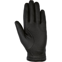 Grip-Style-Handschuhe mit Fleecefutter HKM Schwarz