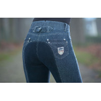 Jodhpur-Reithose Miss Blink mit Vollbesatz Alos HKM Blaue Jeans / Dunkelblau