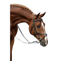 Brida estilo mexicano reforzada, borreguillo HKM Braun