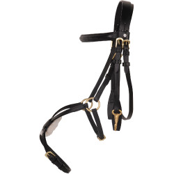 Verstärktes mexikanisches Reithalfter, Schaffell HKM Schwarz