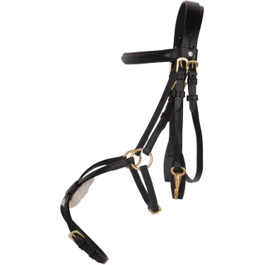 Verstärktes mexikanisches Reithalfter, Schaffell HKM Schwarz