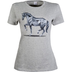 T-Shirt Graphical Horse HKM Hellgrau / Melange