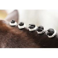Flechtgummis HKM Crystal Weiß Weiß Flechtgummis HKM Crystal Weiß Weiß