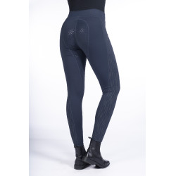 Leggings Flow Reflective Vollbesatz Silikon HKM Dunkelblau