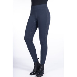 Leggings Flow Reflective Vollbesatz Silikon HKM Dunkelblau