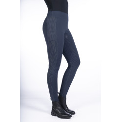 Leggings Flow Reflective Vollbesatz Silikon HKM Dunkelblau
