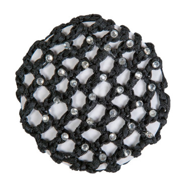 Netz mit glänzenden Steinen HKM Schwarz