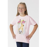 Kinder-T-Shirt Flower Horse HKM Pink Rosa Kinder-T-Shirt Flower Horse HKM Pink Rosa