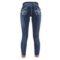 Pasadena Summer Denim Vollbesatzreithose s. HKM Jeansblau Pasadena Summer Denim Vollbesatzreithose s. HKM Jeansblau