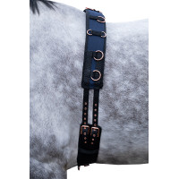 Longiergurt Rosegold Glamour Style HKM Dunkelblau