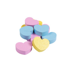 Holzleckerlis HKM Hearts Gelb / Rosa / Aqua Blau Holzleckerlis HKM Hearts Gelb / Rosa / Aqua Blau