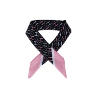 Harcour Sarja Schal Schwarz / Rosa / Weiß