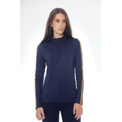 Damen-Poloshirt Harcour Pistach Marine