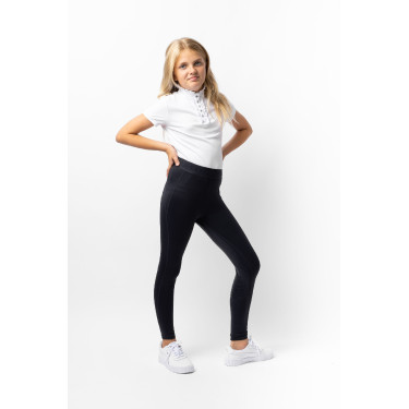 Reithose mit Vollbesatz und Silikon Madison Kinder Horze Dunkelmarineblau