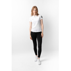 Funktionelles Damen-Kurzarm-Poloshirt Denise Horze Weiß Wei&amp;amp;amp;amp;amp;amp;szlig;