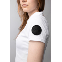 Funktionelles Damen-Kurzarm-Poloshirt Denise Horze Weiß Wei&amp;amp;amp;amp;amp;amp;szlig;