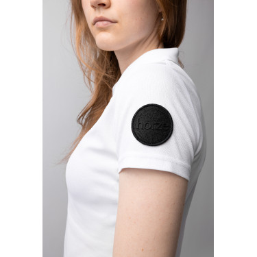 Funktionelles Damen-Kurzarm-Poloshirt Denise Horze Weiß Wei&amp;amp;amp;amp;amp;amp;szlig;