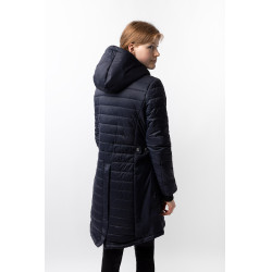 Lange Daunenjacke Horze Charlotte Damen Dunkelmarineblau