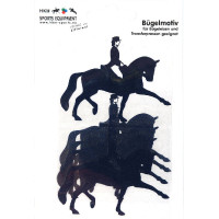 Bügelmotiv Dressur HKM Marineblau PS-Film