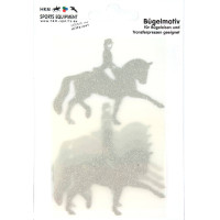 Bügelmotiv Dressur HKM Silber Flex Moda Glitter Bügelmotiv Dressur HKM Silber Flex Moda Glitter