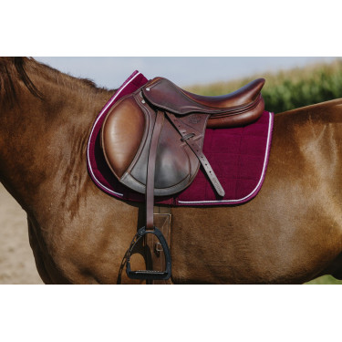 Satteldecke Riding World Corduroy Bordeaux