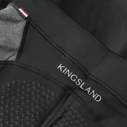 Junior-Reitleggings Kingsland mit Vollbesatz KLValli Schwarz