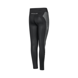 Junior-Reitleggings Kingsland mit Vollbesatz KLValli Schwarz