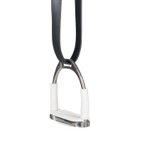 Sicherheitssteigbügel aus Edelstahl im Paar HKM Hinweisfarbe Transparent