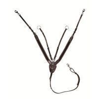 Brustgeschirr mit breitem Gummizug HKM Schwarz