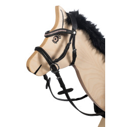 Gebisslose Trense Funny Horses, für Holzpferde HKM Schwarz / Fuchsia