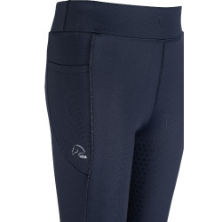 Alice Kinder Reitleggings Vollbesatz Silikon HKM Dunkelblau