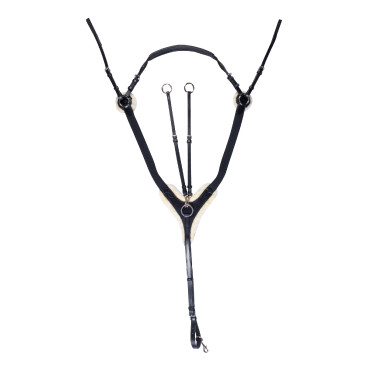 Brustblatt Cambridge synthetisches Lammfell HKM Schwarz