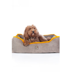 Hundebett Anam Cara Comfort HKM Taupe / Gelbgold Grau