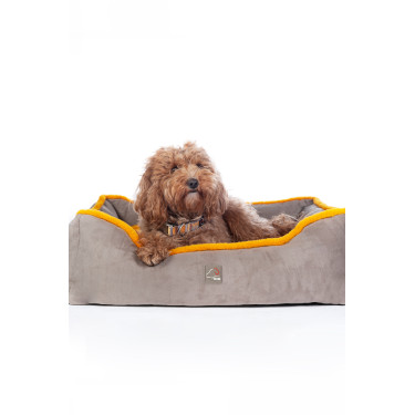 Hundebett Anam Cara Comfort HKM Taupe / Gelbgold Grau