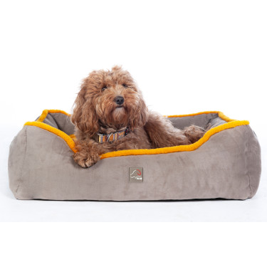 Hundebett Anam Cara Comfort HKM Taupe / Gelbgold Grau