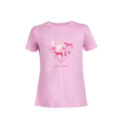 Kinder T-Shirt HKM I love horse riding Pink Rosa