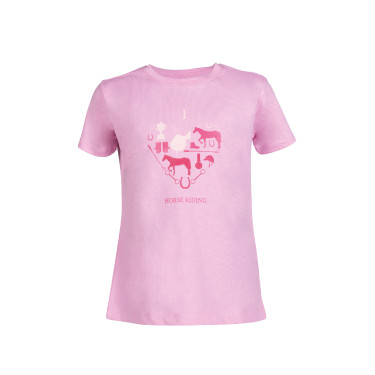 Kinder T-Shirt HKM I love horse riding Pink Rosa