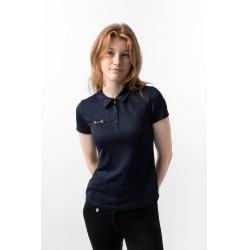 Funktionelles Damen-Kurzarm-Poloshirt Denise Horze Dunkelmarineblau Funktionelles Damen-Kurzarm-Poloshirt Denise Horze Dunkelmarineblau