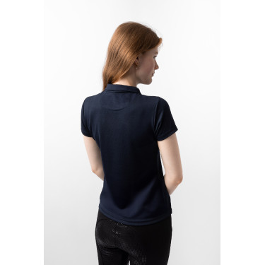 Funktionelles Damen-Kurzarm-Poloshirt Denise Horze Dunkelmarineblau Funktionelles Damen-Kurzarm-Poloshirt Denise Horze Dunkelmarineblau