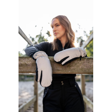 Reflektierende Drei-Finger-Fäustlinge Horze Reflektierendes Silber