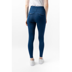 Hybride Thermo-Leggings Horze Anya Full Grip Tiefseeblau Hybride Thermo-Leggings Horze Anya Full Grip Tiefseeblau