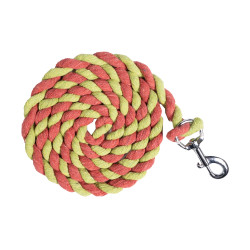 HKM Baumwolllonge mit Karabiner Apfelgrün / Neon Koralle Gr&amp;amp;amp;amp;amp;amp;amp;amp;uuml;n