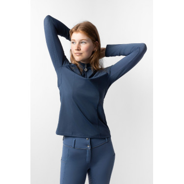 Trainingsshirt Horze Eloise Indigo Vintage Marineblau