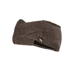 Stirnband Back on Track Nora aus Zopfwolle Braun