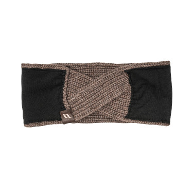 Stirnband Back on Track Nora aus Zopfwolle Braun