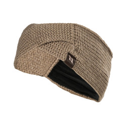 Stirnband Back on Track Nora aus Zopfwolle Hellbeige