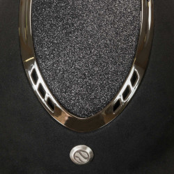 EQ3 Pardus Mikrofaser-Reithelm mit Verstellrad Back on Track Glitzerndes Schwarz