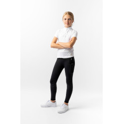 Wettkampf-Poloshirt mit kurzen Ärmeln und Rüschen Christel Kinder Horze Wettkampf-Poloshirt mit kurzen Ärmeln und Rüschen Christel Kinder Horze